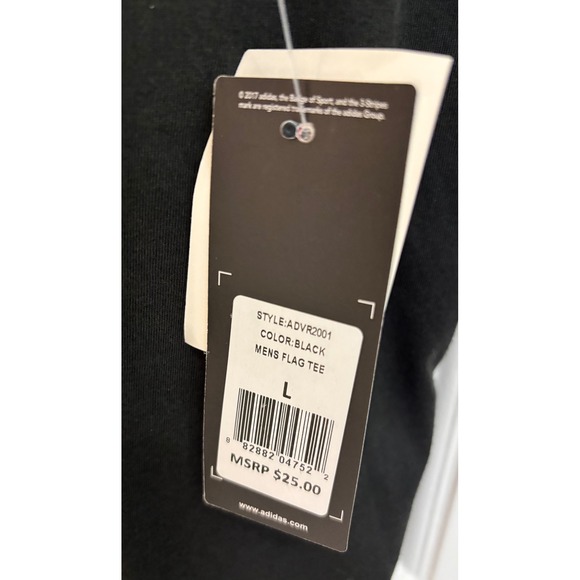 Adidas Golf USA Flag Graphic T-Shirt Mens Large Black Short Sleeve Tee NWT - Picture 3 of 5